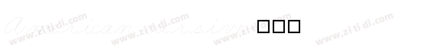 American cursive字体转换